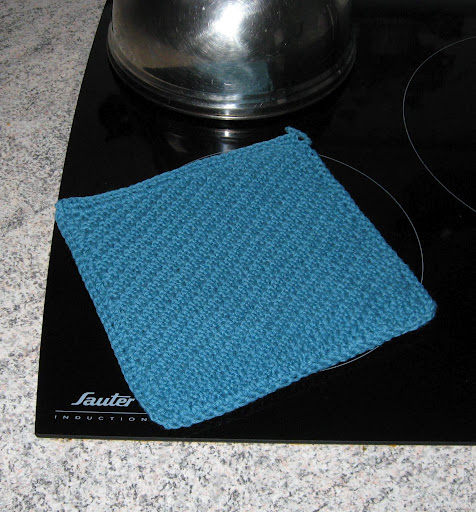 tricoter une lavette en coton